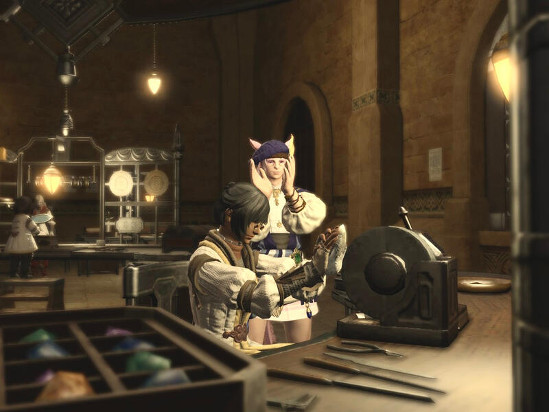 Moon miqo’te with her ice staff